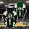 Milwaukee Bucks Pullover And Zippered Hoodies Custom 3d Graphic Printed 3d Hoodie All Over Print Hoodie For Men For Women - 1a32e8164024