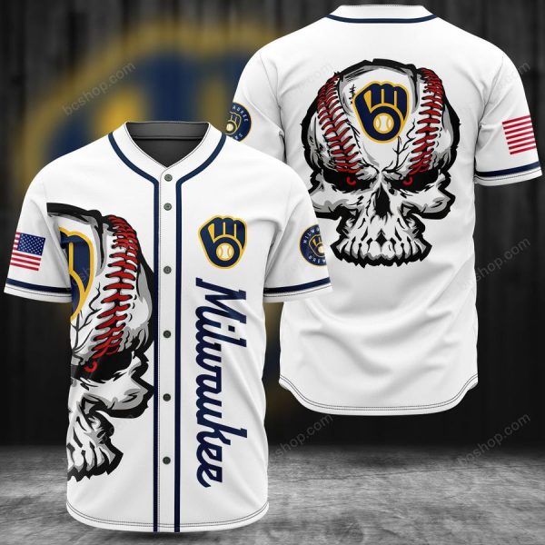 Milwaukee Skull Baseball Jersey Milwaukee Skull Baseball Jersey
