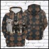 Miniature Schnauzer Floral Paw 3D Printed Hoodie/Zipper Hoodie - 952e605a078d