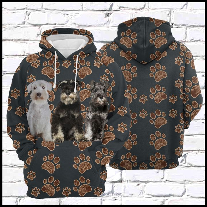 Miniature Schnauzer Floral Paw 3D Printed Hoodie/Zipper Hoodie - 952e605a078d Miniature Schnauzer Floral Paw 3D Printed Hoodie/Zipper Hoodie - 952e605a078d