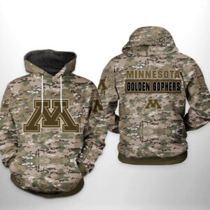 Minnesota Golden Gophers NCAA Camo Veteran 3D Printed Hoodie/Zipper Hoodie - 0901dcbce0b5