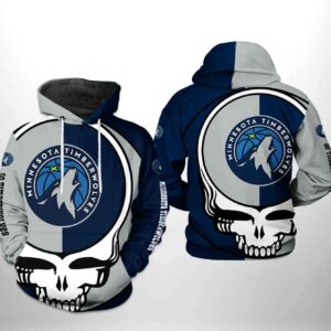 Minnesota Timberwolves NBA Grateful Dead 3D Printed Hoodie/Zipper Hoodie - 26ab9da9169c