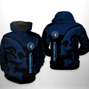 Minnesota Timberwolves NBA Skull Team 3D Printed Hoodie/Zipper Hoodie - a34b338f5933
