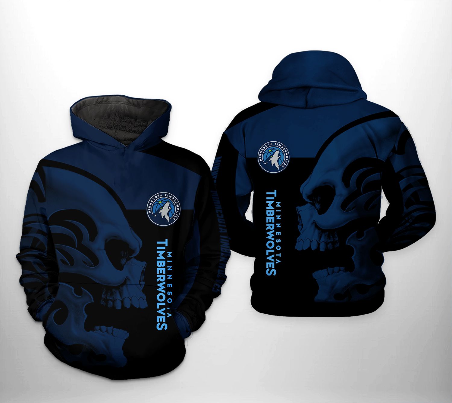 Minnesota Timberwolves NBA Skull Team 3D Printed Hoodie/Zipper Hoodie - a34b338f5933 Minnesota Timberwolves NBA Skull Team 3D Printed Hoodie/Zipper Hoodie - a34b338f5933