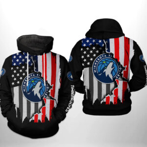 Minnesota Timberwolves NBA US Flag Team 3D Printed Hoodie/Zipper Hoodie - 256bc9df2759