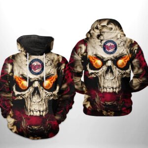 Minnesota Twins MLB Skull 3D Printed Hoodie/Zipper Hoodie - 007798b6788c