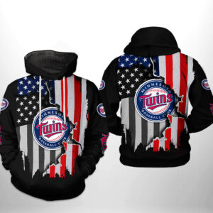 Minnesota Twins MLB US Flag 3D Printed Hoodie/Zipper Hoodie - 1e9a6f464fe1