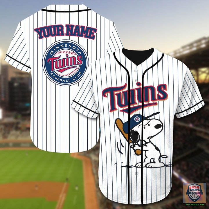 Minnesota Twins Snoopy Custom Name Baseball Jersey Minnesota Twins Snoopy Custom Name Baseball Jersey