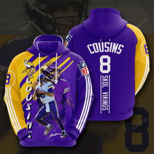 Minnesota Vikings Kirk Cousins 3D Hoodie For Men For Women - 97fb781355c8 Minnesota Vikings Kirk Cousins 3D Hoodie For Men For Women - 97fb781355c8