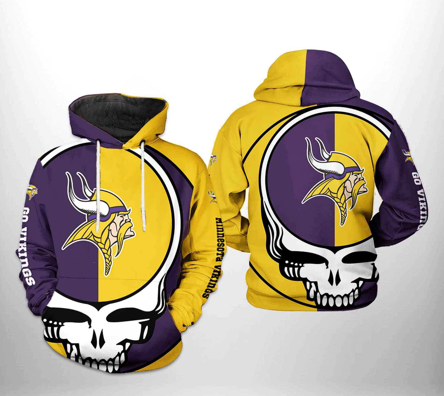Minnesota Vikings NFL Grateful Dead 3D Printed Hoodie/Zipper Hoodie - eaaa8d868e4a Minnesota Vikings NFL Grateful Dead 3D Printed Hoodie/Zipper Hoodie - eaaa8d868e4a