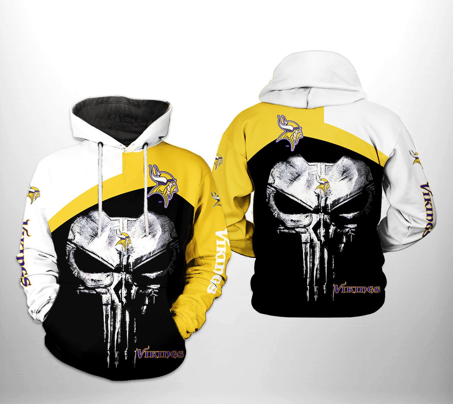 Minnesota Vikings NFL Skull Punisher Team 3D Printed Hoodie/Zipper Hoodie - 1c5694028ef0 Minnesota Vikings NFL Skull Punisher Team 3D Printed Hoodie/Zipper Hoodie - 1c5694028ef0