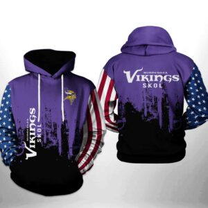 Minnesota Vikings NFL Team US 3D Printed Hoodie/Zipper Hoodie - d4f9f5f1c755