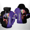 Minnesota Vikings NFL US Flag Skull Team 3D Printed Hoodie/Zipper Hoodie - e212d75ff0ee