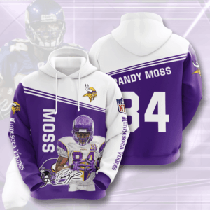 Minnesota Vikings Randy Moss 3D Hoodie - 7bf5aeae059d