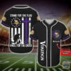 Minnesota Vikings Stand For The Flag Kneel For The Cross Baseball Jersey Shirt