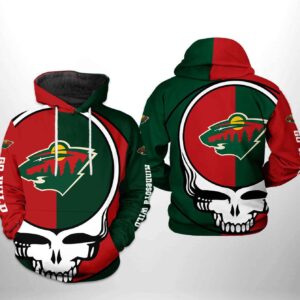 Minnesota Wild NHL Grateful Dead 3D Printed Hoodie/Zipper Hoodie - 8905e0c88c7c