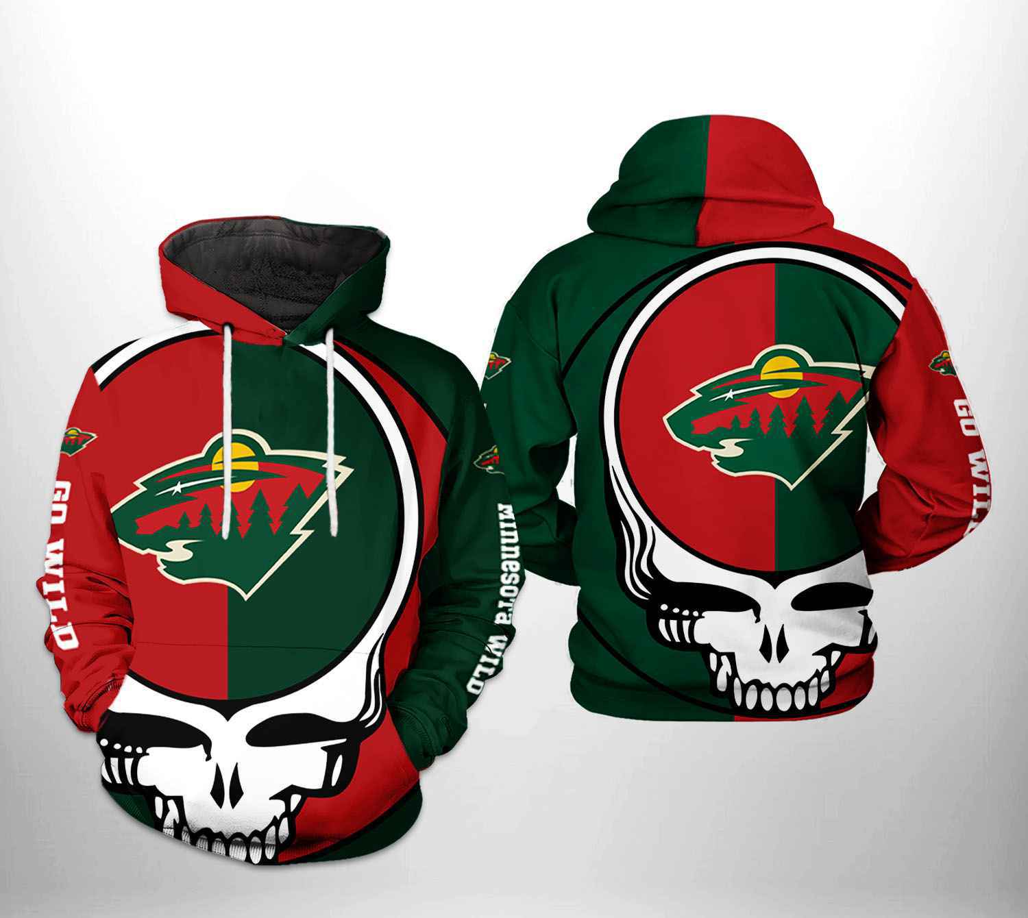 Minnesota Wild NHL Grateful Dead 3D Printed Hoodie/Zipper Hoodie - 8905e0c88c7c Minnesota Wild NHL Grateful Dead 3D Printed Hoodie/Zipper Hoodie - 8905e0c88c7c