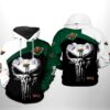 Minnesota Wild NHL Skull Punisher 3D Printed Hoodie/Zipper Hoodie - a62adcd1d3cd