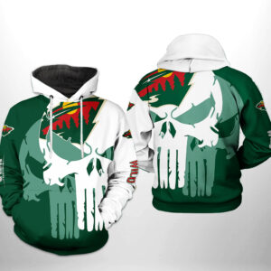 Minnesota Wild NHL Team Skull 3D Printed Hoodie/Zipper Hoodie - bf32c01f8738