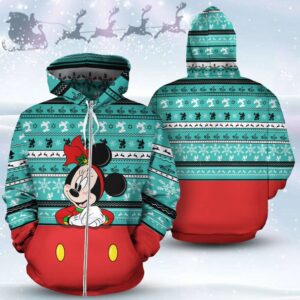 Minnie Cute Christmas Pattern 3D Printed Hoodie/Zipper Hoodie - 5aa2a543c04d