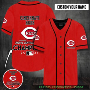 Mlb Cincinnati Reds 2021 Nl Central Champions Personalized Baseball Jersey Shirt
