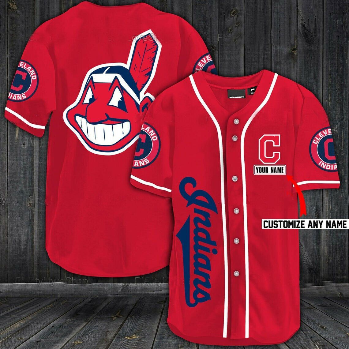 Mlb Cleveland Indians Custom Name Baseball Jersey Shirt Mlb Cleveland Indians Custom Name Baseball Jersey Shirt