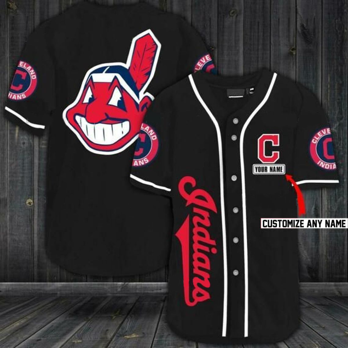 Mlb Cleveland Indians Custom Name Baseball Jersey Shirt Mlb Cleveland Indians Custom Name Baseball Jersey Shirt