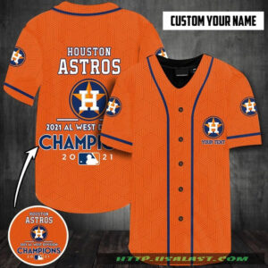 Mlb Houston Astros Al West Division Champion 2021 Personalized Baseball Jersey Shirt