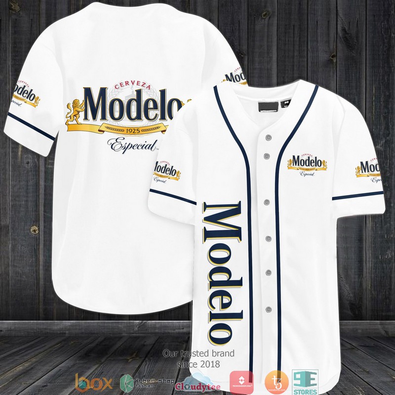 Modelo Especial Beer White Baseball Jersey Modelo Especial Beer White Baseball Jersey