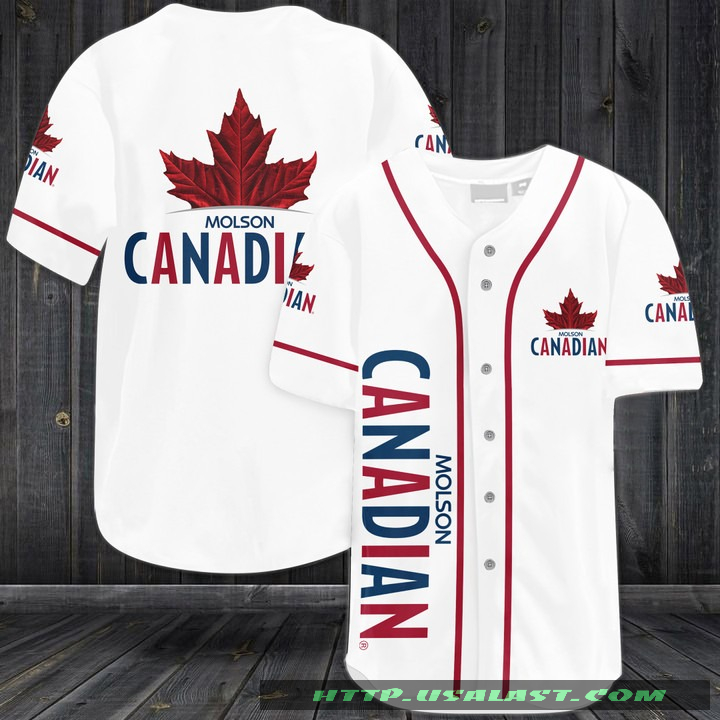 Molson Canadian Beer Baseball Jersey Shirt Molson Canadian Beer Baseball Jersey Shirt