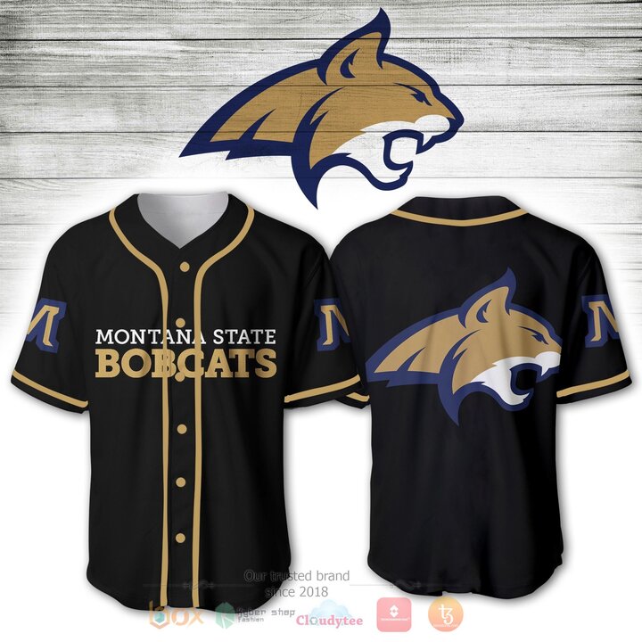 Montana State Bobcats Football Baseball Jersey Shirt Montana State Bobcats Football Baseball Jersey Shirt