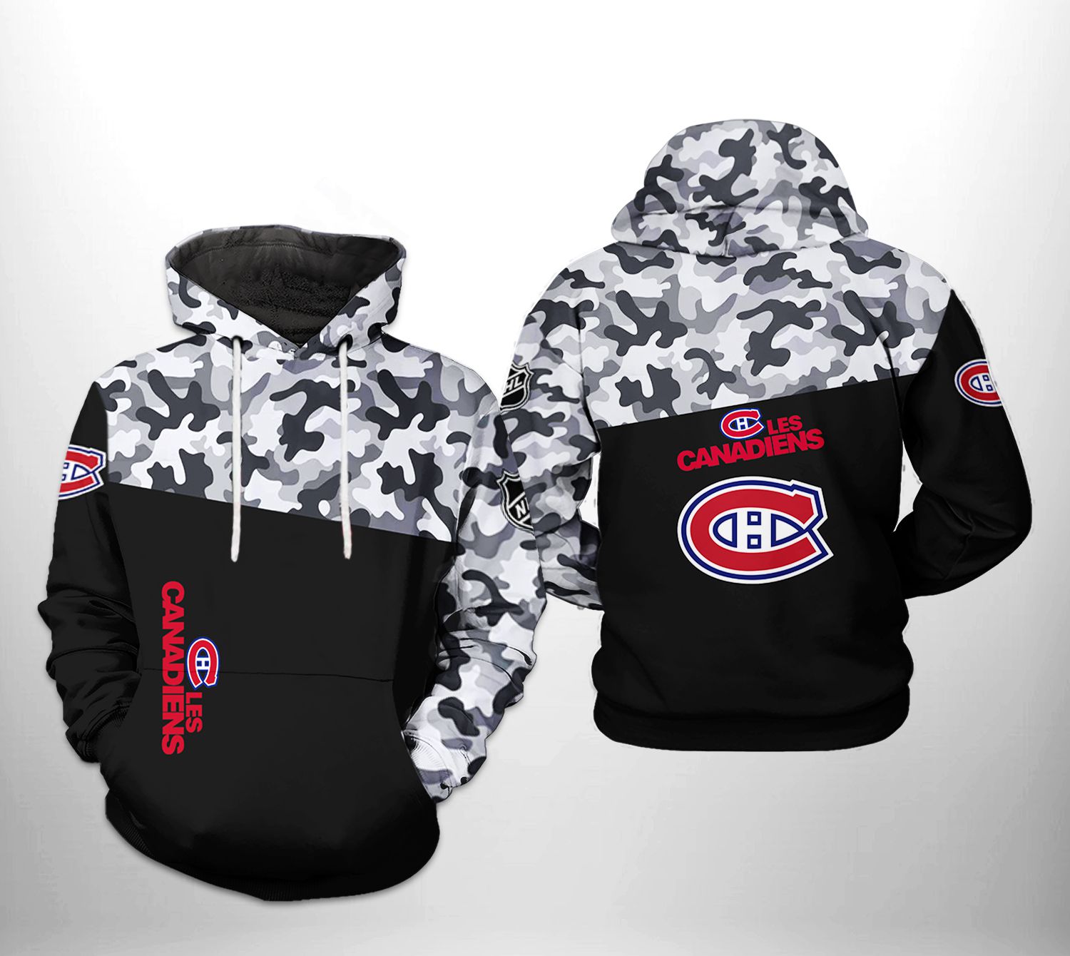 Montr?al Canadiens NHL Camo Veteran 3D Printed Hoodie/Zipper Hoodie - abd66a47c465 Montr?al Canadiens NHL Camo Veteran 3D Printed Hoodie/Zipper Hoodie - abd66a47c465