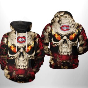 Montr?al Canadiens NHL Skull 3D Printed Hoodie/Zipper Hoodie - 03d0dca6de4a