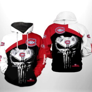 Montr?al Canadiens NHL Skull Punisher 3D Printed Hoodie/Zipper Hoodie - 99e1878b2d6a