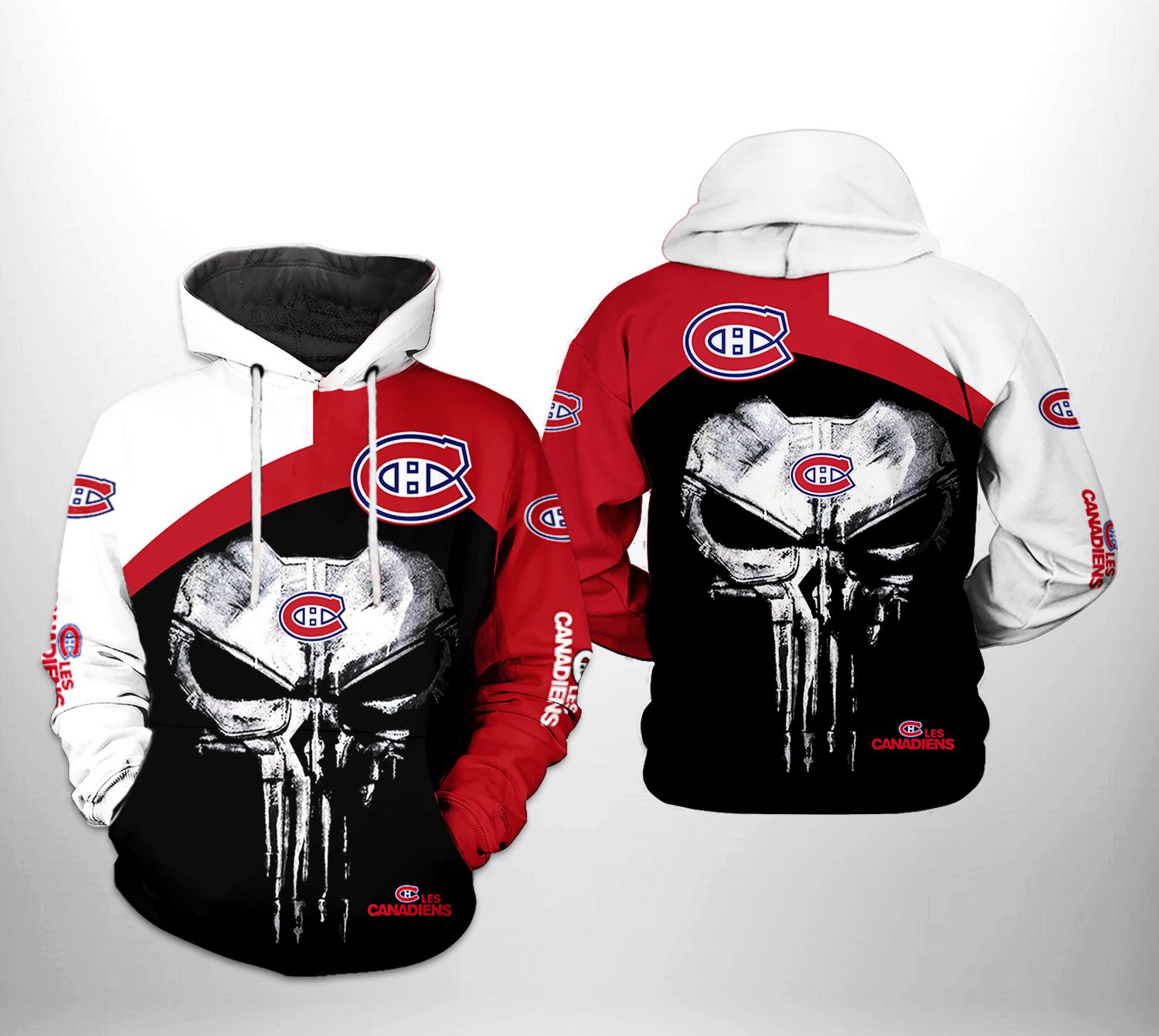 Montr?al Canadiens NHL Skull Punisher 3D Printed Hoodie/Zipper Hoodie - 99e1878b2d6a Montr?al Canadiens NHL Skull Punisher 3D Printed Hoodie/Zipper Hoodie - 99e1878b2d6a
