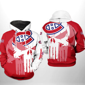 Montr?al Canadiens NHL Team Skull 3D Printed Hoodie/Zipper Hoodie - 14856f293db7