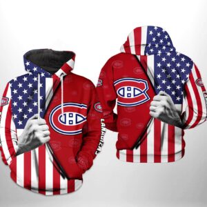 Montr?al Canadiens NHL US FLag 3D Printed Hoodie/Zipper Hoodie - b79e5ce5c0e2