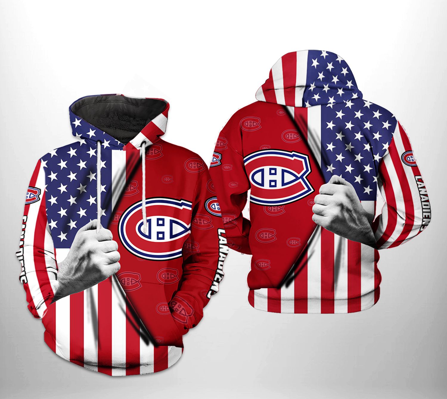 Montr?al Canadiens NHL US FLag 3D Printed Hoodie/Zipper Hoodie - b79e5ce5c0e2 Montr?al Canadiens NHL US FLag 3D Printed Hoodie/Zipper Hoodie - b79e5ce5c0e2