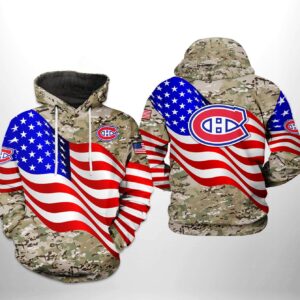 Montr?al Canadiens NHL US FLag Camo Veteran 3D Printed Hoodie/Zipper Hoodie - d597bd4f5509