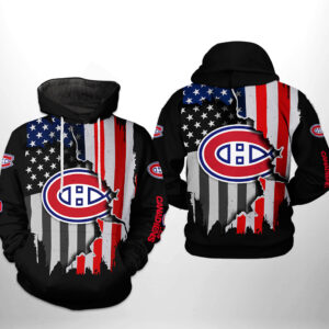 Montr?al Canadiens NHL US FLag Team 3D Printed Hoodie/Zipper Hoodie - bb913e33a54d