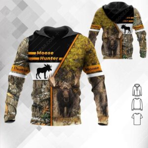 Moose Hunting Ver.1 Pullover And Zip Pered Hoodies Custom 3D Clothes Graphic Printed 3D Hoodie All Over Print Hoodie For Men For Women - 5a9cea795607