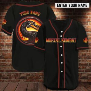 Mortal Kombat Baseball Jersey Custom Name