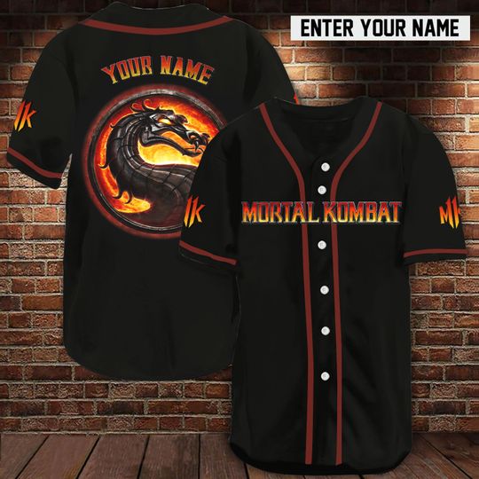Mortal Kombat Baseball Jersey Custom Name Mortal Kombat Baseball Jersey Custom Name