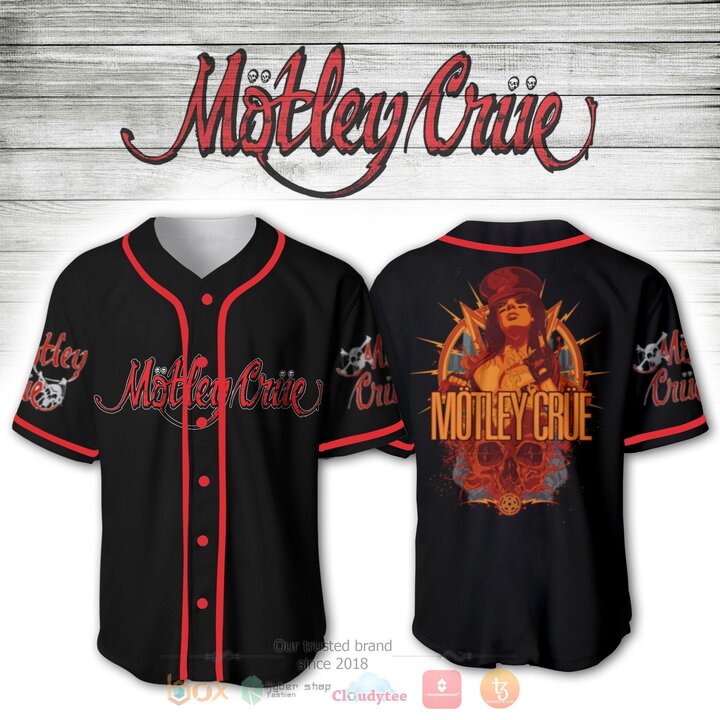 Mötley Crüe Heavy Metal Baseball Jersey Shirt Mötley Crüe Heavy Metal Baseball Jersey Shirt