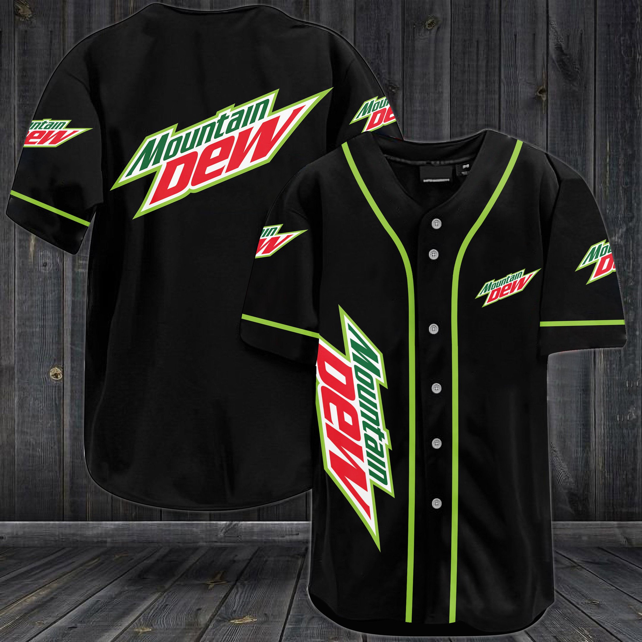 Mountain Dew Baseball Jersey Mountain Dew Baseball Jersey