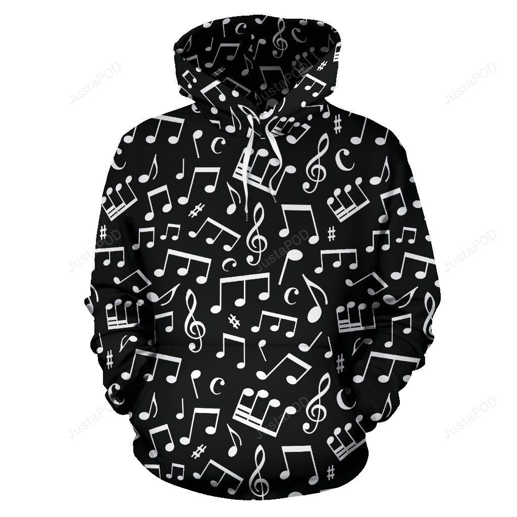 Music Note Black white Themed Print Pullover 3D Hoodie For Men Women All Over 3D Printed Hoodie - 11b406dbc51b Music Note Black white Themed Print Pullover 3D Hoodie For Men Women All Over 3D Printed Hoodie - 11b406dbc51b