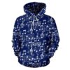Music Note Blue Themed Print Pullover 3D Hoodie For Men Women All Over 3D Printed Hoodie - 44044f5e2ec4