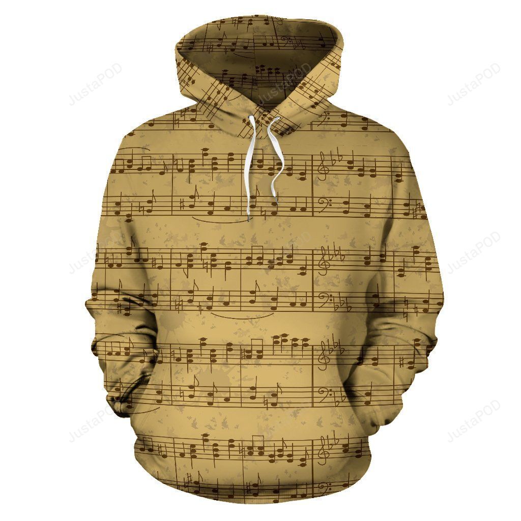 Music Note Vintage Themed Print Pullover 3D Hoodie For Men Women All Over 3D Printed Hoodie - 72714a65686d Music Note Vintage Themed Print Pullover 3D Hoodie For Men Women All Over 3D Printed Hoodie - 72714a65686d