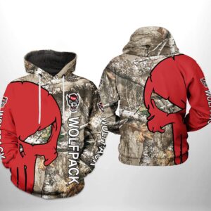 NC State Wolfpack NCAA Camo Veteran Hunting 3D Printed Hoodie/Zipper Hoodie - 467f53de2656