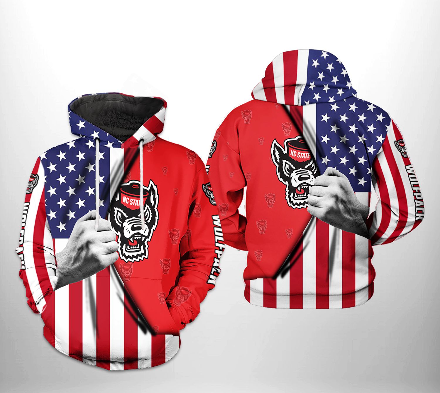 NC State Wolfpack NCAA US Flag 3D Printed Hoodie/Zipper Hoodie - 7afb069ace67 NC State Wolfpack NCAA US Flag 3D Printed Hoodie/Zipper Hoodie - 7afb069ace67